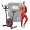 Hop-Sport Heimtrainer HS-015H, kompakter Hometrainer fÃ¼r Senioren geeignet, Fahrrad ideal fÃ¼r das Training zuhause, Pulssensoren & Anti-Rutsch-Pedale