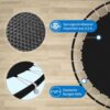 KINETIC SPORTS Kinder Trampolin Jumper 140 cm - Inklusive Gummiseil Federung, Sicherheitsnetz mit ReiÃverschluss, Rahmenpolster, Schutz Bodennetz - Indoor Kindertrampolin Spielzeug – Bild 5