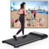 DeerRun Walking Pad Raceable,Laufband fÃ¼r Zuhause bis 136kg, Laufband Schreibtisch mit Pitpat App, Treadmill Leise 2,5PS mit Professionelle Trainingskurse & Multi-Runner-Rennen