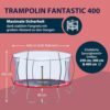HUDORA Trampolin Fantastic in versch. GrÃ¶Ãen - Gartentrampolin mit Sicherheitsnetz - Sporttrampolin fÃ¼r bis zu 100kg - Familien-Trampolin mit extra breiter Randabdeckung fÃ¼r Kinder & Erwachsene – Bild 4