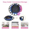 Trampolin Kinder Indoor Outdoor Ã91cm, Mini Trampolin Jumping Fitness Trampolins Faltbar Gartentrampolin mit Griff und Sicherheitspolster, Kindertrampolin fÃ¼r Jungen MÃ¤dchen ab 3 Jahre – Bild 5